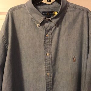 Denim Blue Polo by Ralph Lauren Button Down